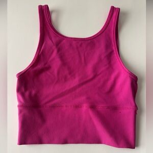 Lululemon Women's Pink Ribbed Crop Top